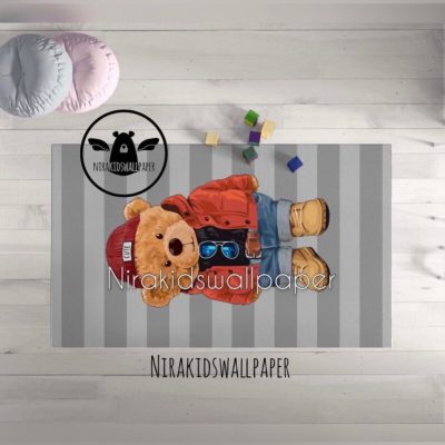 فرش اتاقکودک خرس خوشتیپ